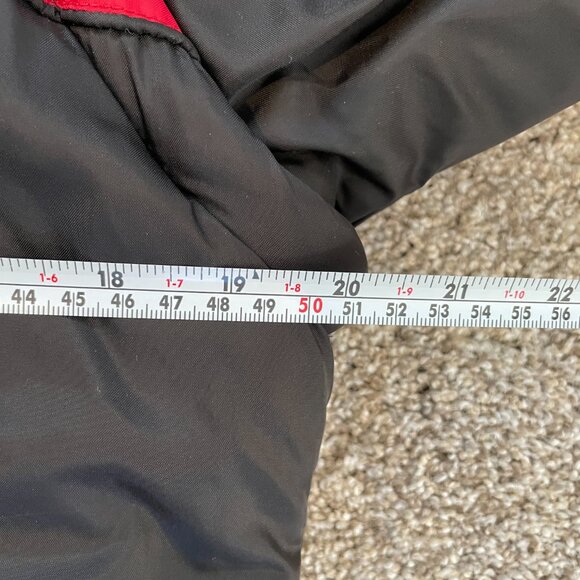 VTG Roxy Black Jacket/Vest White Blue Red Stripe Removable Sleeves L 90s Y2K - Picture 11 of 11